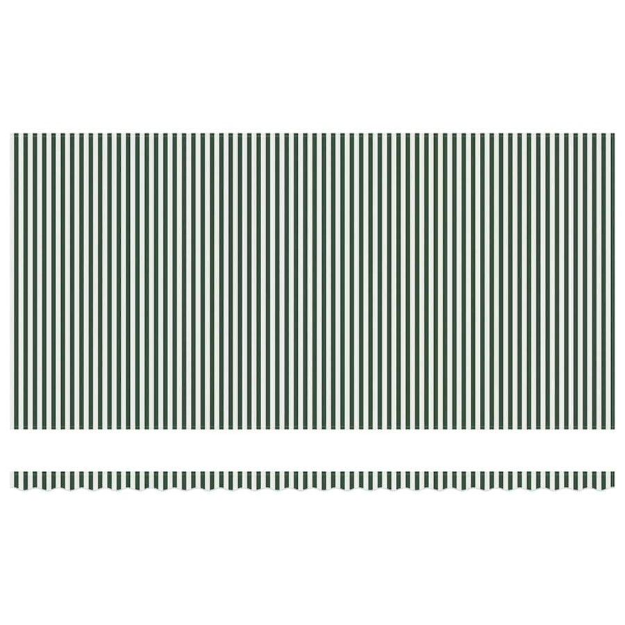 Inklapbaar Zonnescherm Groen en wit 600 ×300 cm Stof