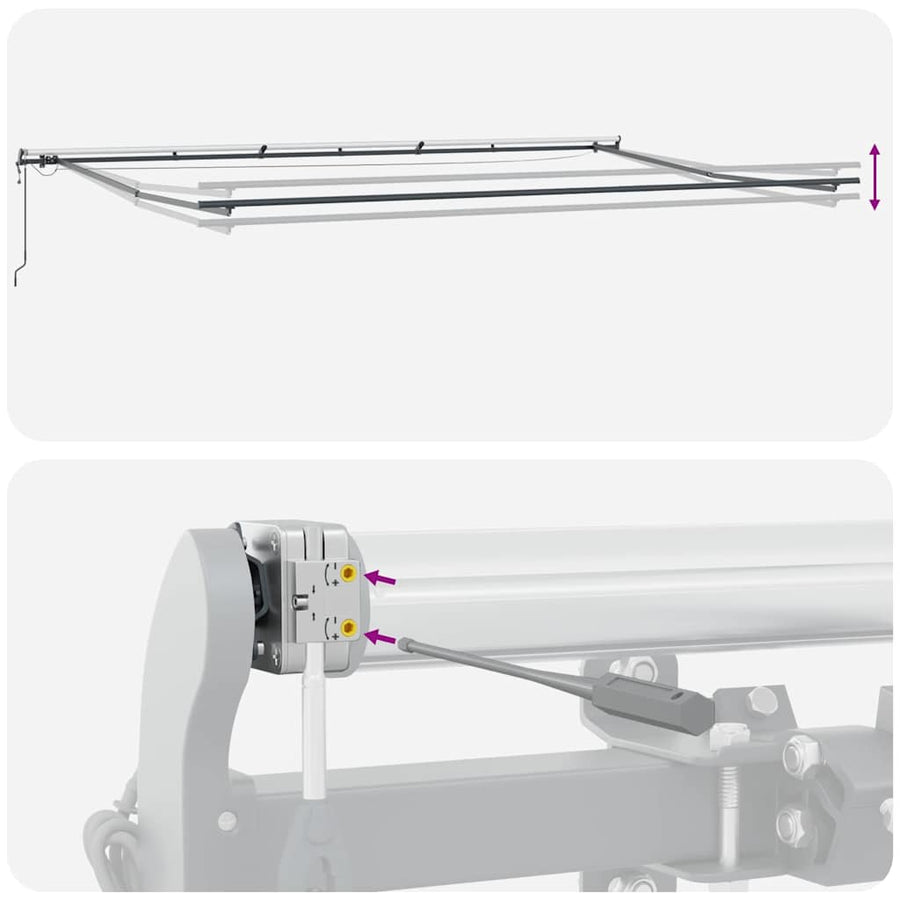 Inklapbaar Zonnescherm Met Stof 600 × 300 cm