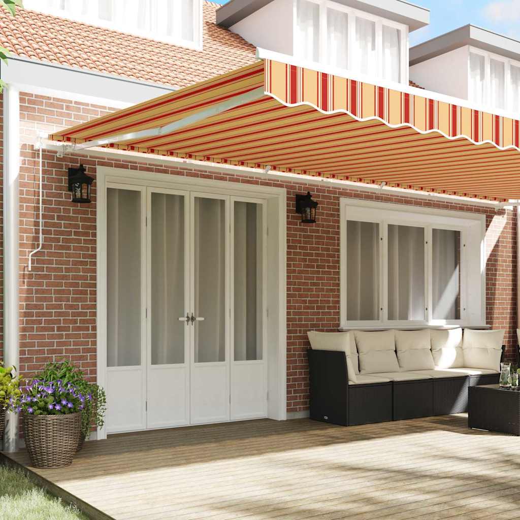 Inklapbaar Zonnescherm Geel en Oranje 600 × 350 cm