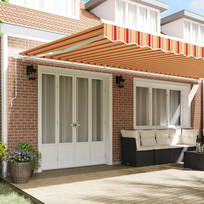 Inklapbaar Zonnescherm Geel en Oranje 600 × 350 cm