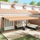 Elektrisch zonnescherm 600x350 cm geel oranje