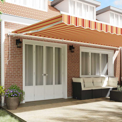 Elektrisch Uittrekbaar Zonnescherm Geel en Oranje 600 × 350 cm