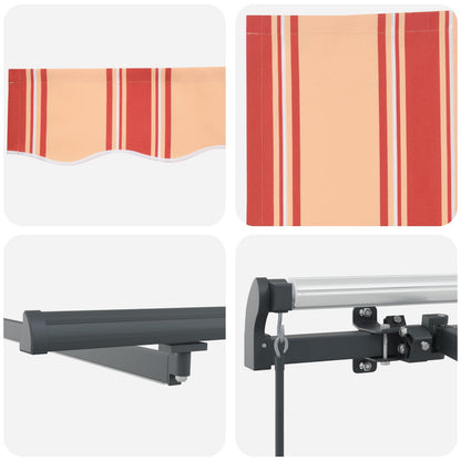 Inklapbaar Zonnescherm geel en oranje 600 ×350 cm Stof