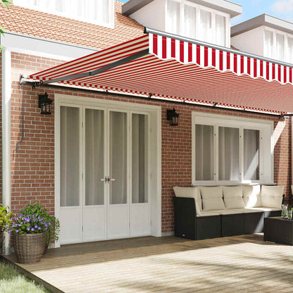 Inklapbaar Zonnescherm Rood En Wit 600 × 350 cm
