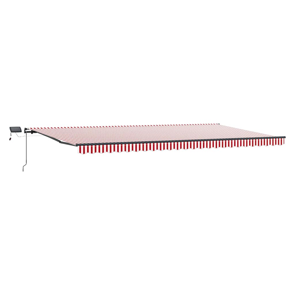 Inklapbaar Zonnescherm Stof Rood En Wit 600 ×350 cm