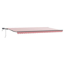 Inklapbaar Zonnescherm Stof Rood En Wit 600 ×350 cm