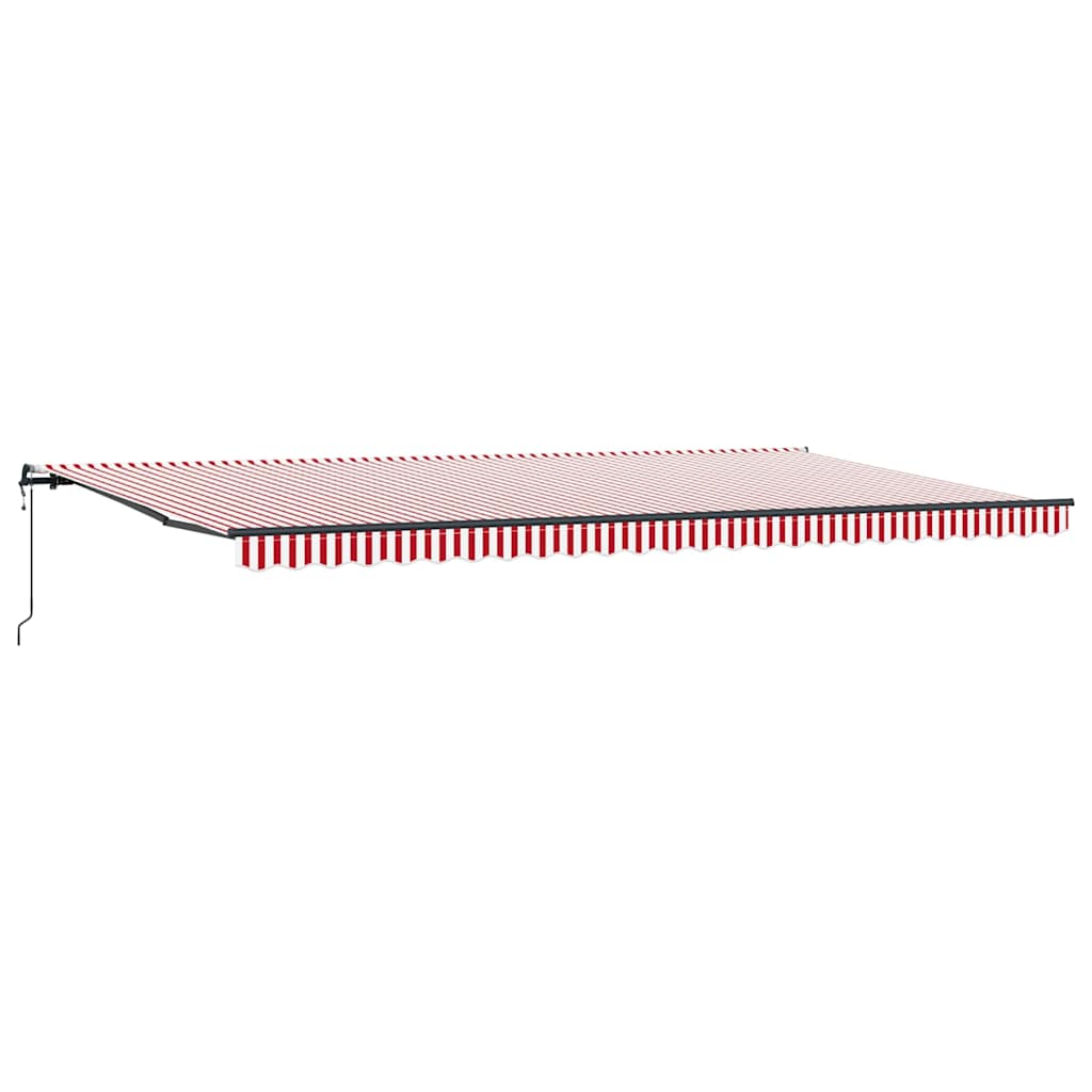 Inklapbaar Zonnescherm Rood En Wit 600 × 350 cm
