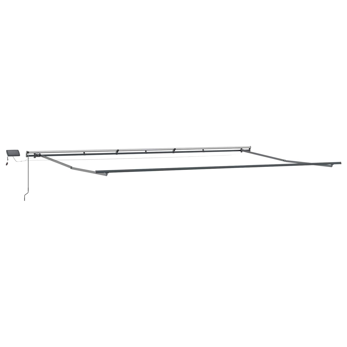 Uitschuifbare luifel Meerkleurig 600 × 350 cm Stof en Aluminium