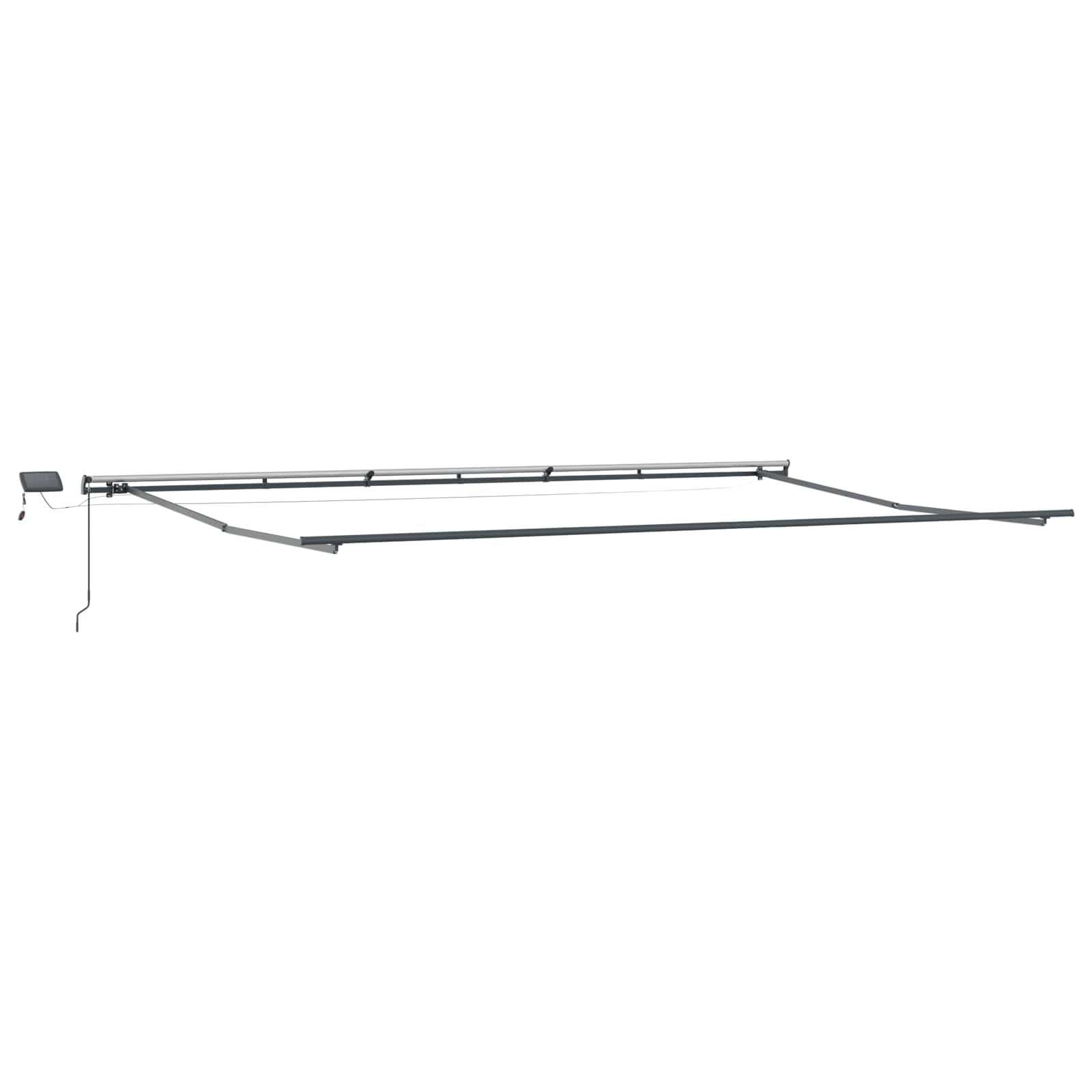Uitschuifbare luifel Meerkleurig 600 × 350 cm Stof en Aluminium