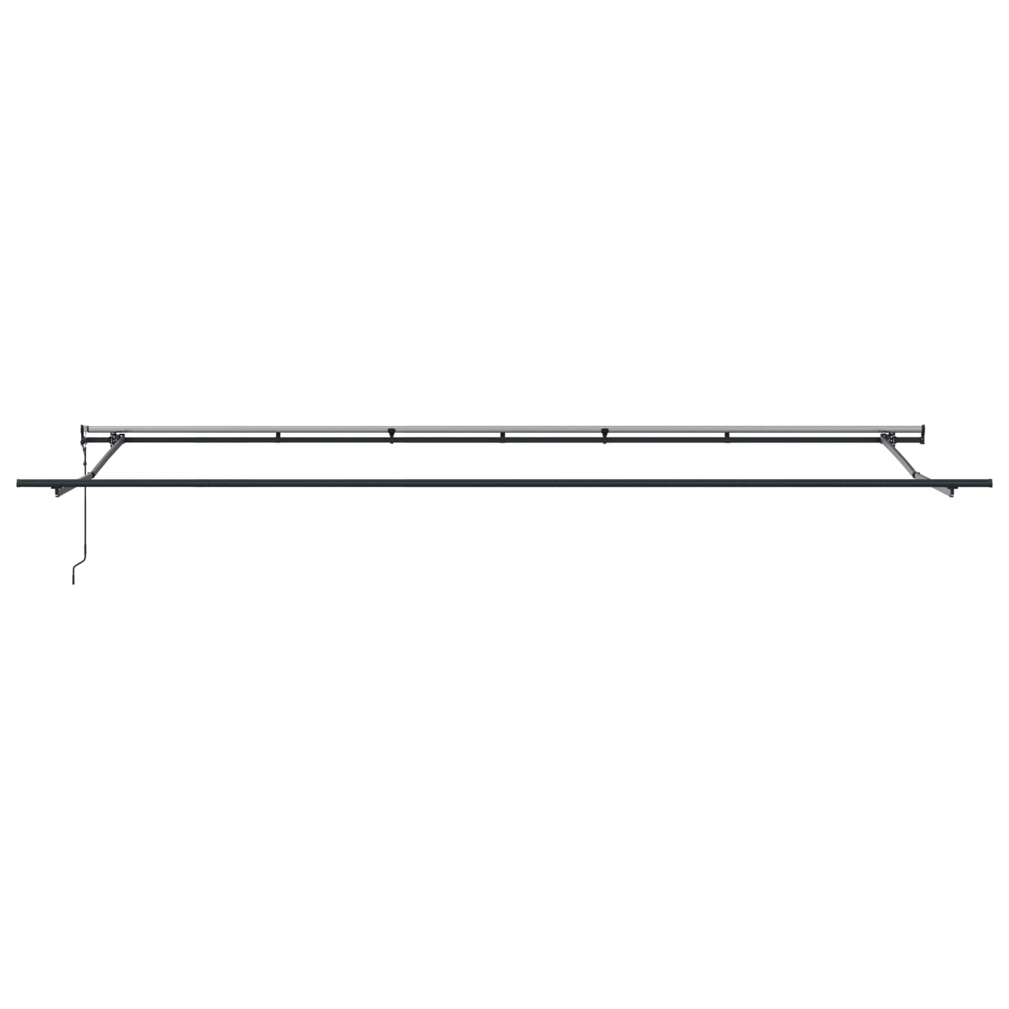 Uitschuifbare luifel Meerkleurig 600 × 350 cm Stof en Aluminium