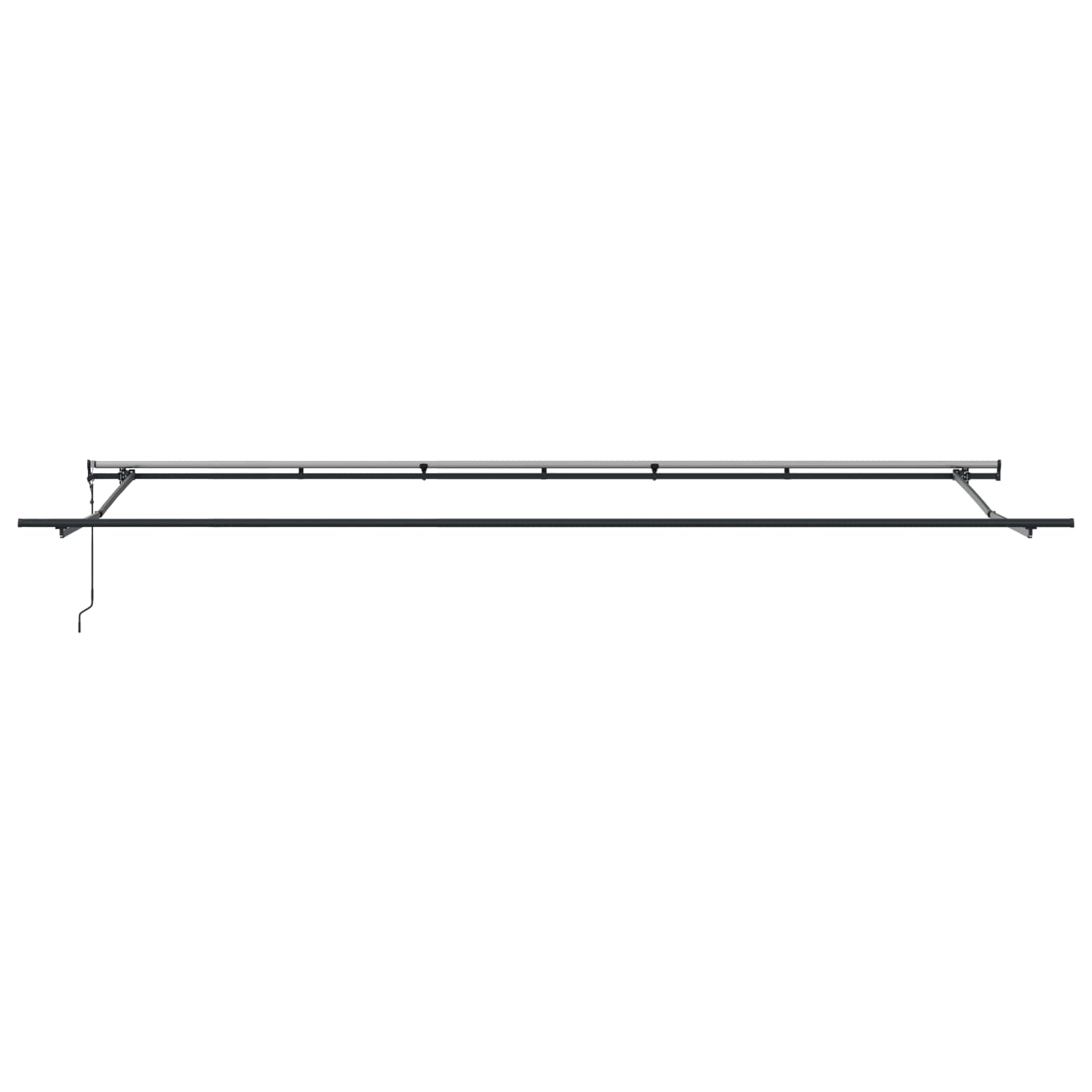 Uitschuifbare luifel Meerkleurig 600 × 350 cm Stof en Aluminium