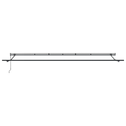Uitschuifbare luifel Meerkleurig 600 × 350 cm Stof en Aluminium