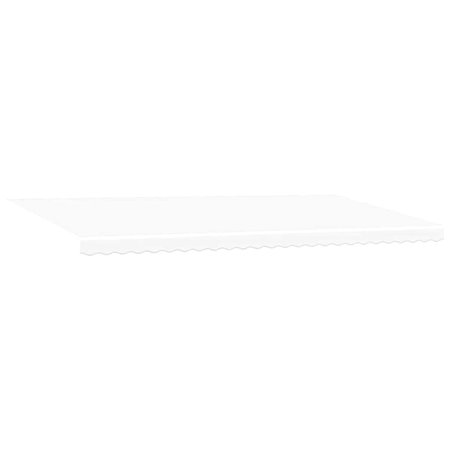 Uitschuifbare luifel Wit 600 × 350 cm Stof en Aluminium