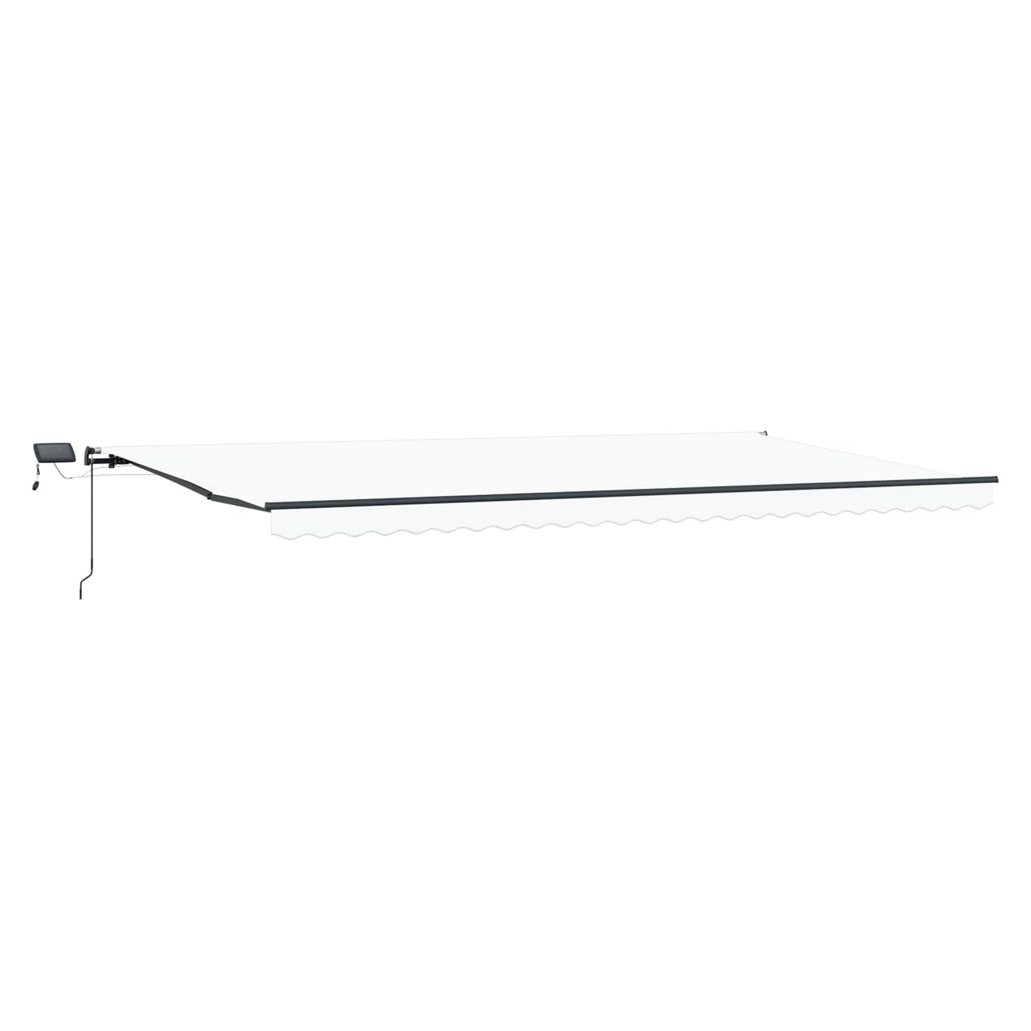 Uitschuifbare luifel Wit 600 × 350 cm Stof en Aluminium