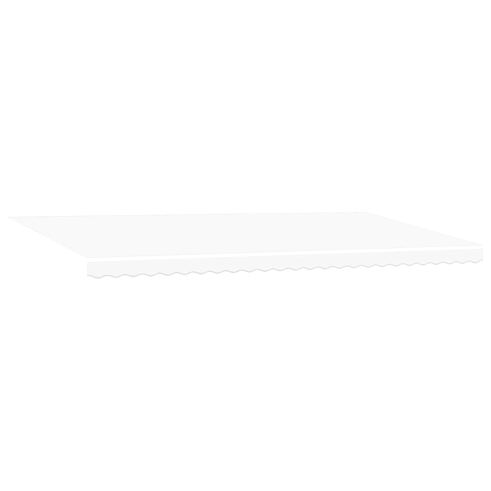 Uitschuifbare luifel Wit 600 × 350 cm Stof en Aluminium