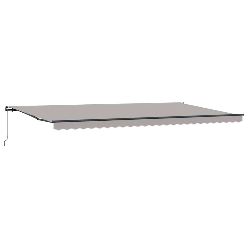 Inklapbaar Zonnescherm Stof Lichtgrijs 600 × 350 cm