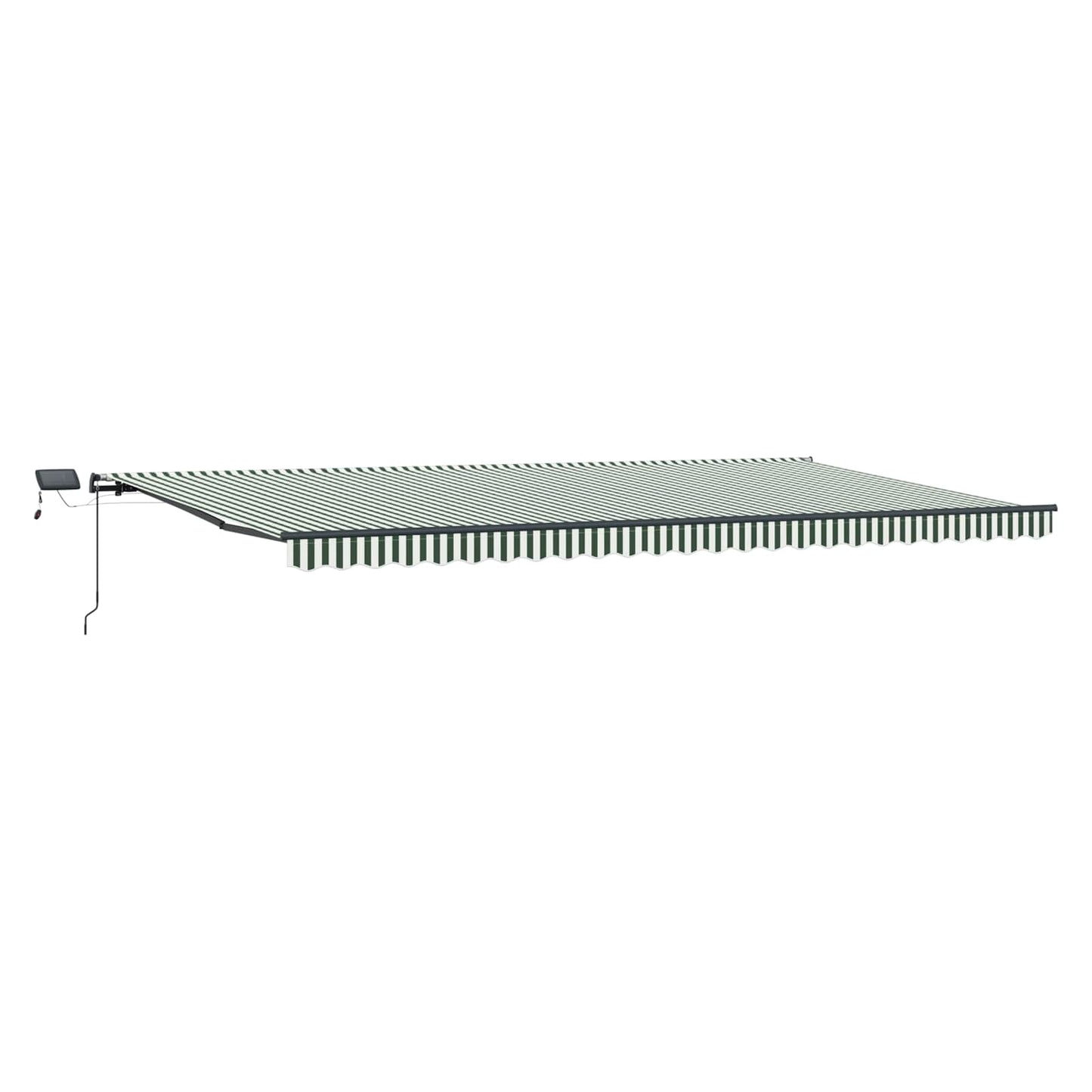 Uitschuifbare luifel Groen en Wit 600 × 350 cm