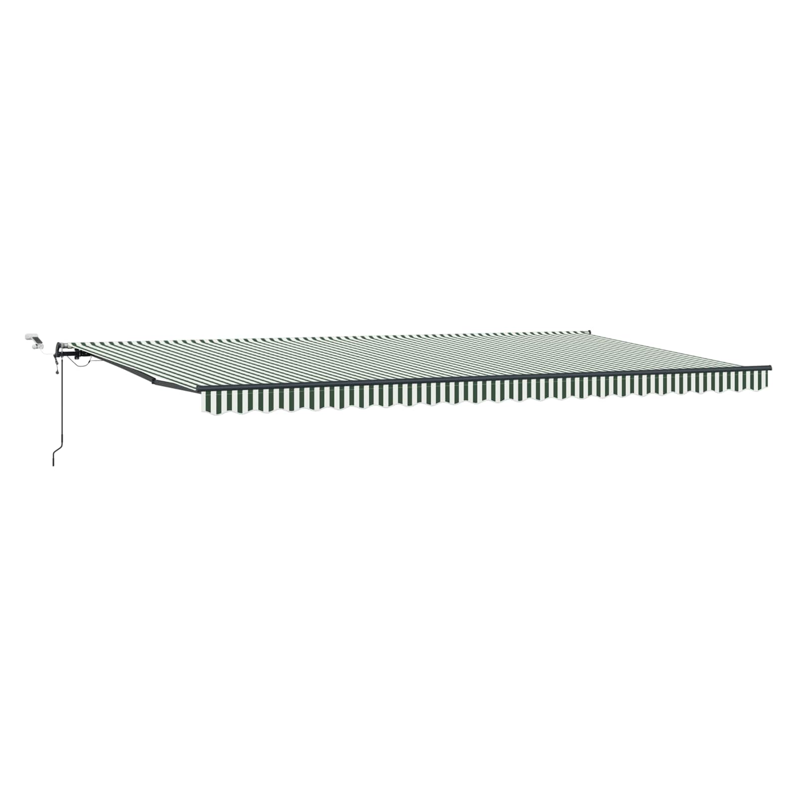 Luifeldoek Groen en Wit 600 x 350 x 165 cm Polyester