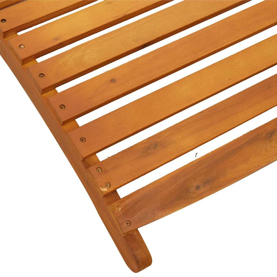 Ligbed 2-Persoon 2 Pcs Bruin 55 X 184 X 64Cm Massief Acaciahout Naturel 2 ligbedden