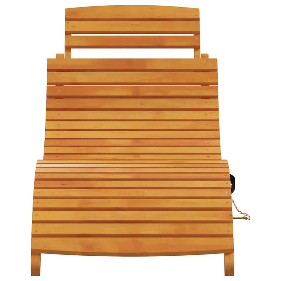 Ligbed 2-Persoon 2 Pcs Bruin 55 X 184 X 64Cm Massief Acaciahout Naturel 2 ligbedden