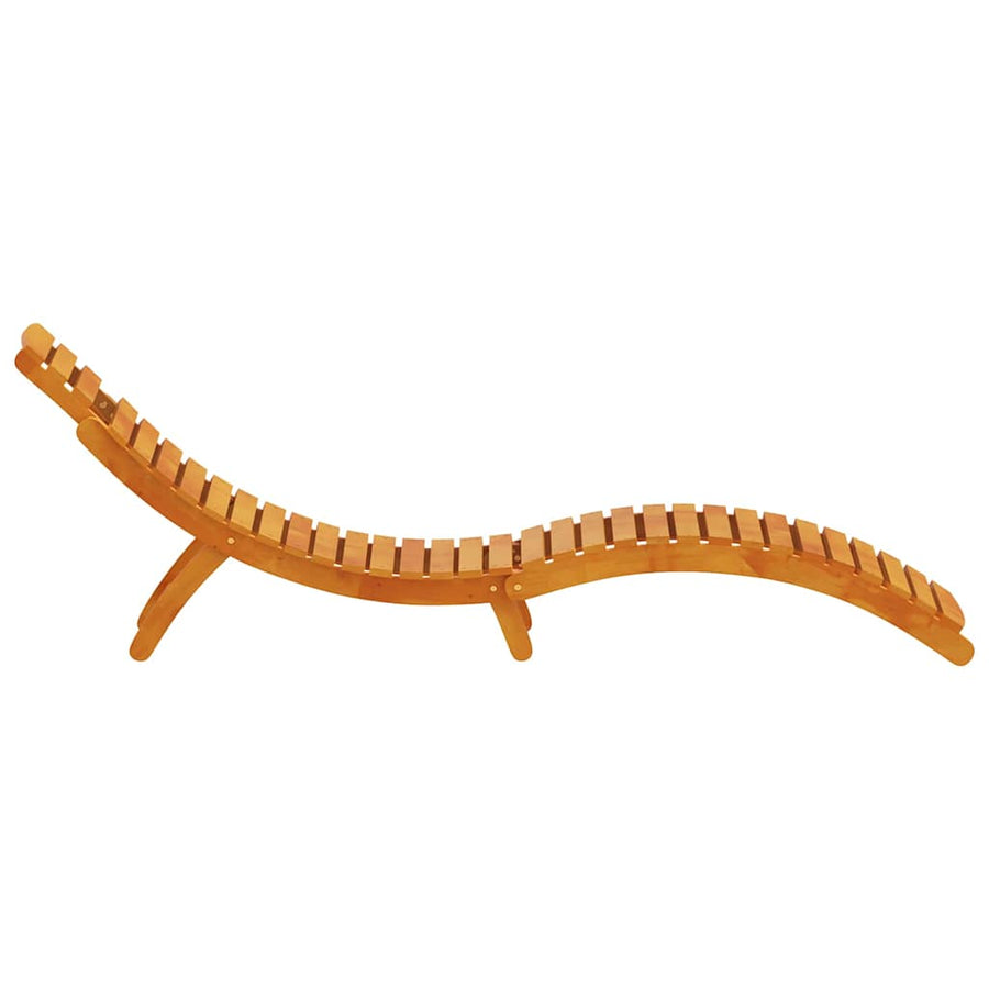 Ligbed 2-Persoon 2 Pcs Bruin 55 X 184 X 64Cm Massief Acaciahout Naturel 2 ligbedden