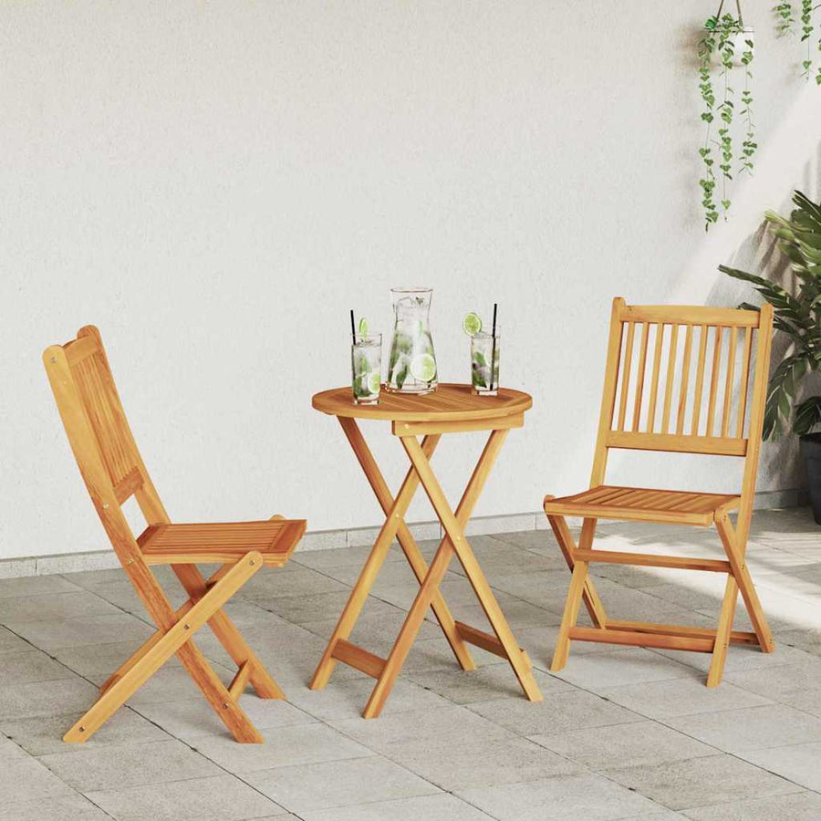 Tuin Bistro Set 3 pcs Bruin Massief Acaciahout