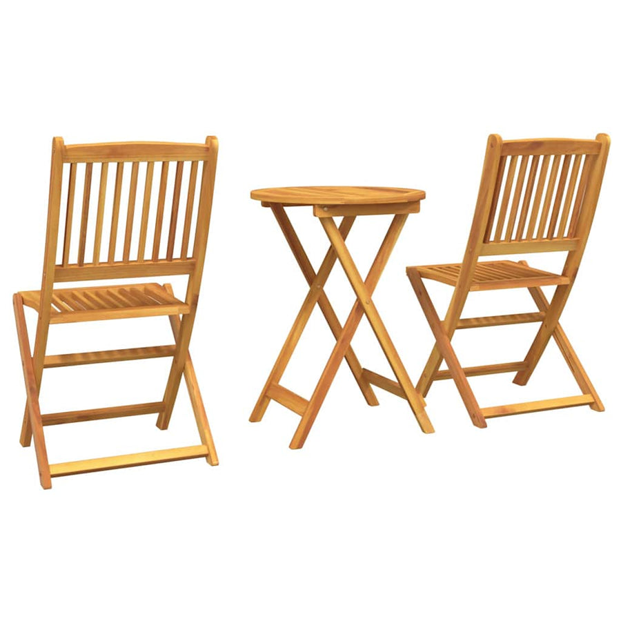 Tuin Bistro Set 3 pcs Bruin Massief Acaciahout