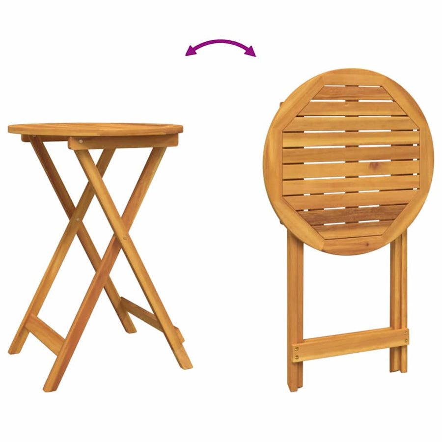 Tuin Bistro Set 3 pcs Bruin Massief Acaciahout