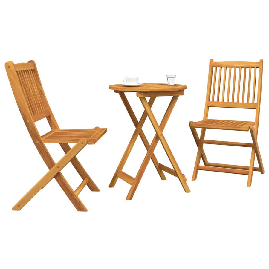 Tuin Bistro Set 3 pcs Bruin Massief Acaciahout