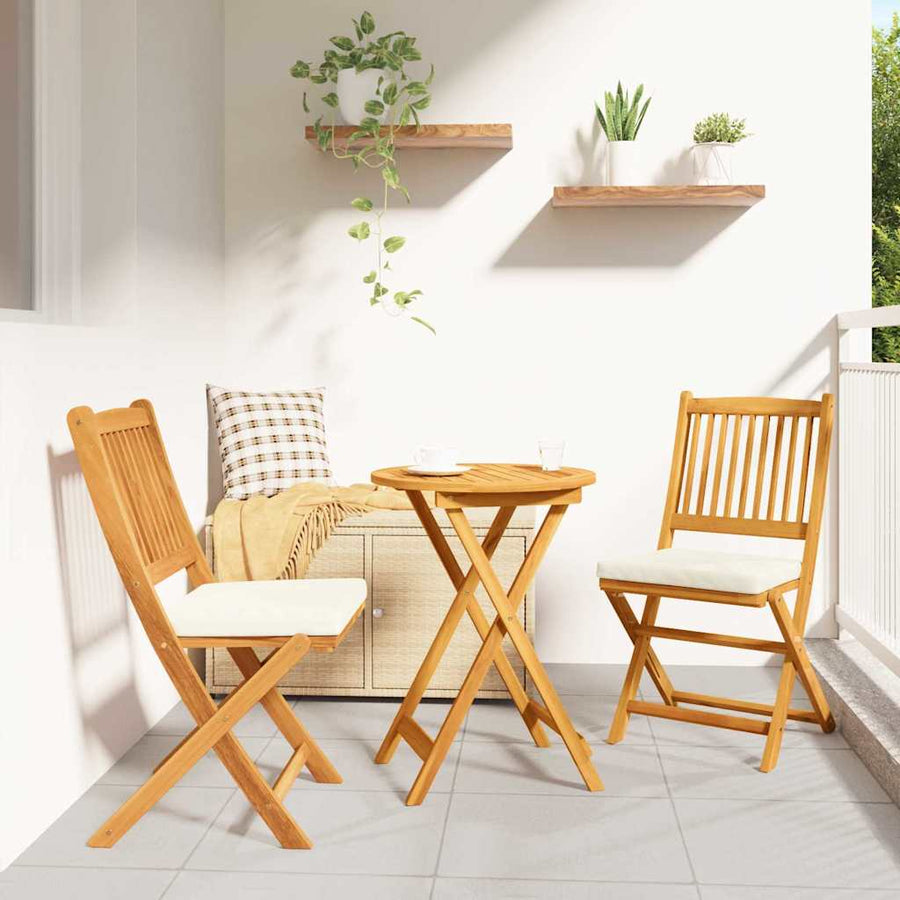 Tuin Bistro Set 3 pcs Bruin Massief Acaciahout