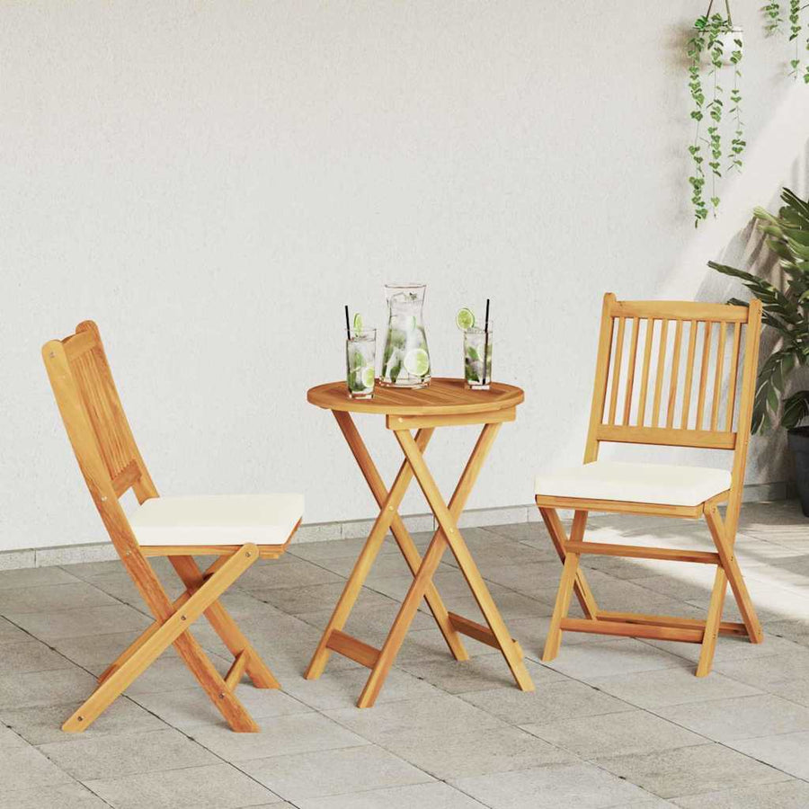 Tuin Bistro Set 3 pcs Bruin Massief Acaciahout