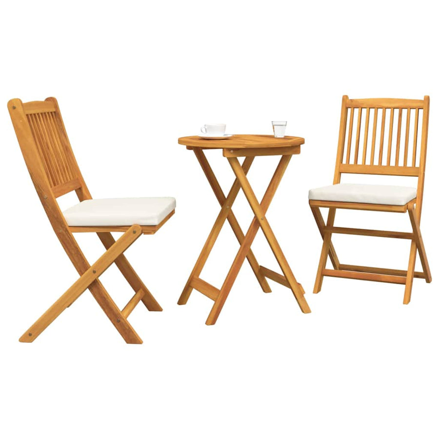 Tuin Bistro Set 3 pcs Bruin Massief Acaciahout