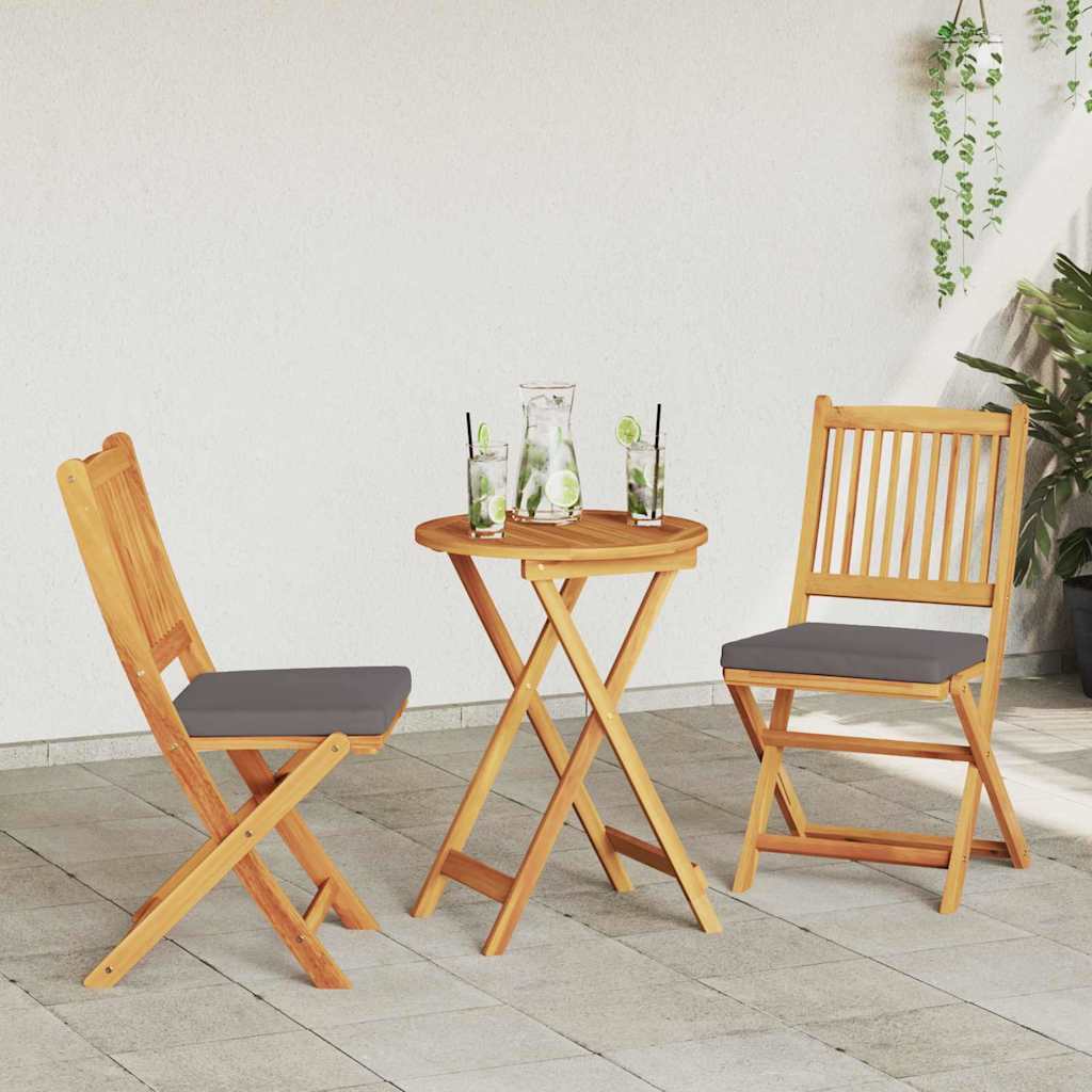 Tuin Bistro Set 3 pcs Bruin Massief Acaciahout