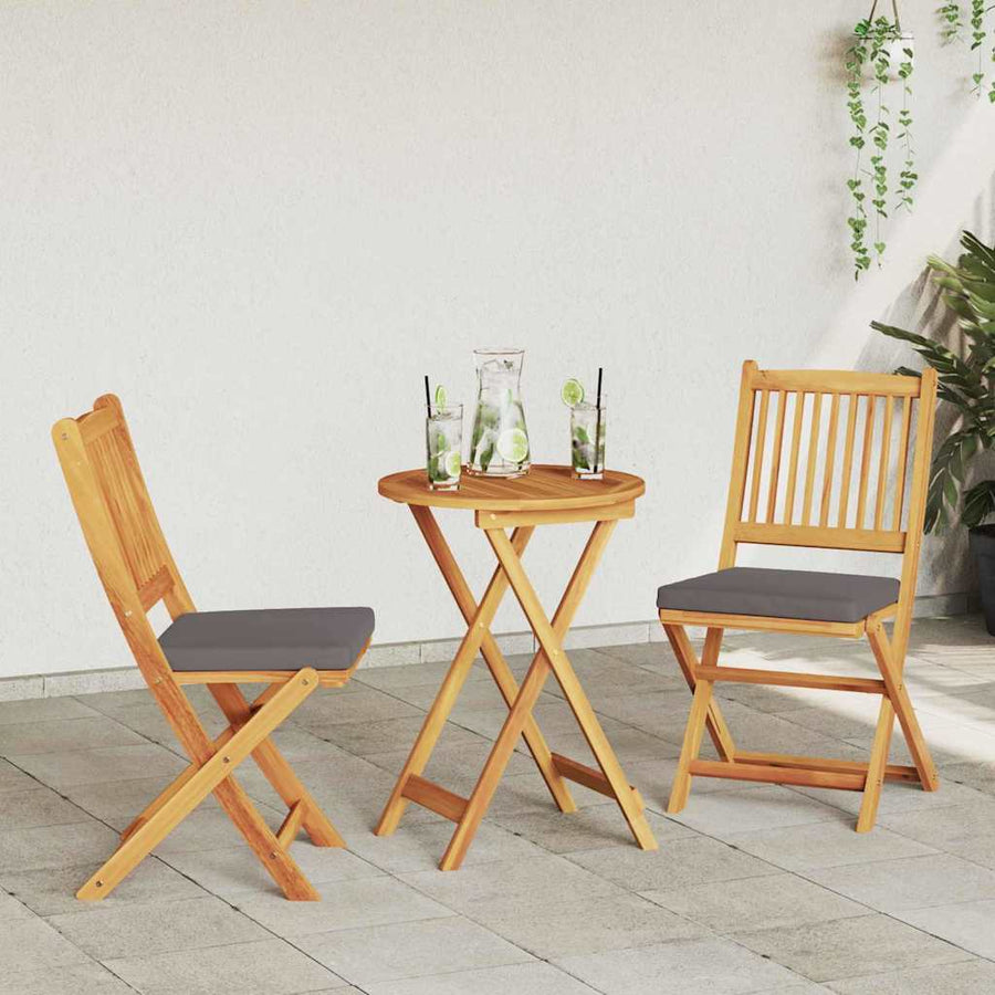 Tuin Bistro Set 3 pcs Bruin Massief Acaciahout