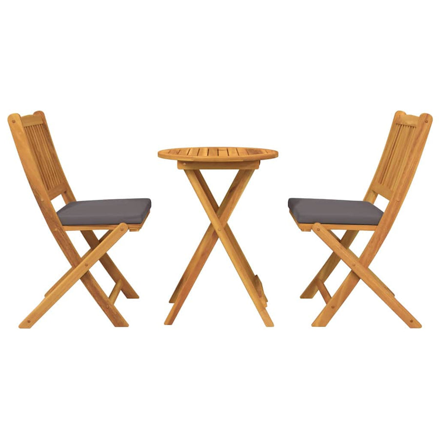 Tuin Bistro Set 3 pcs Bruin Massief Acaciahout