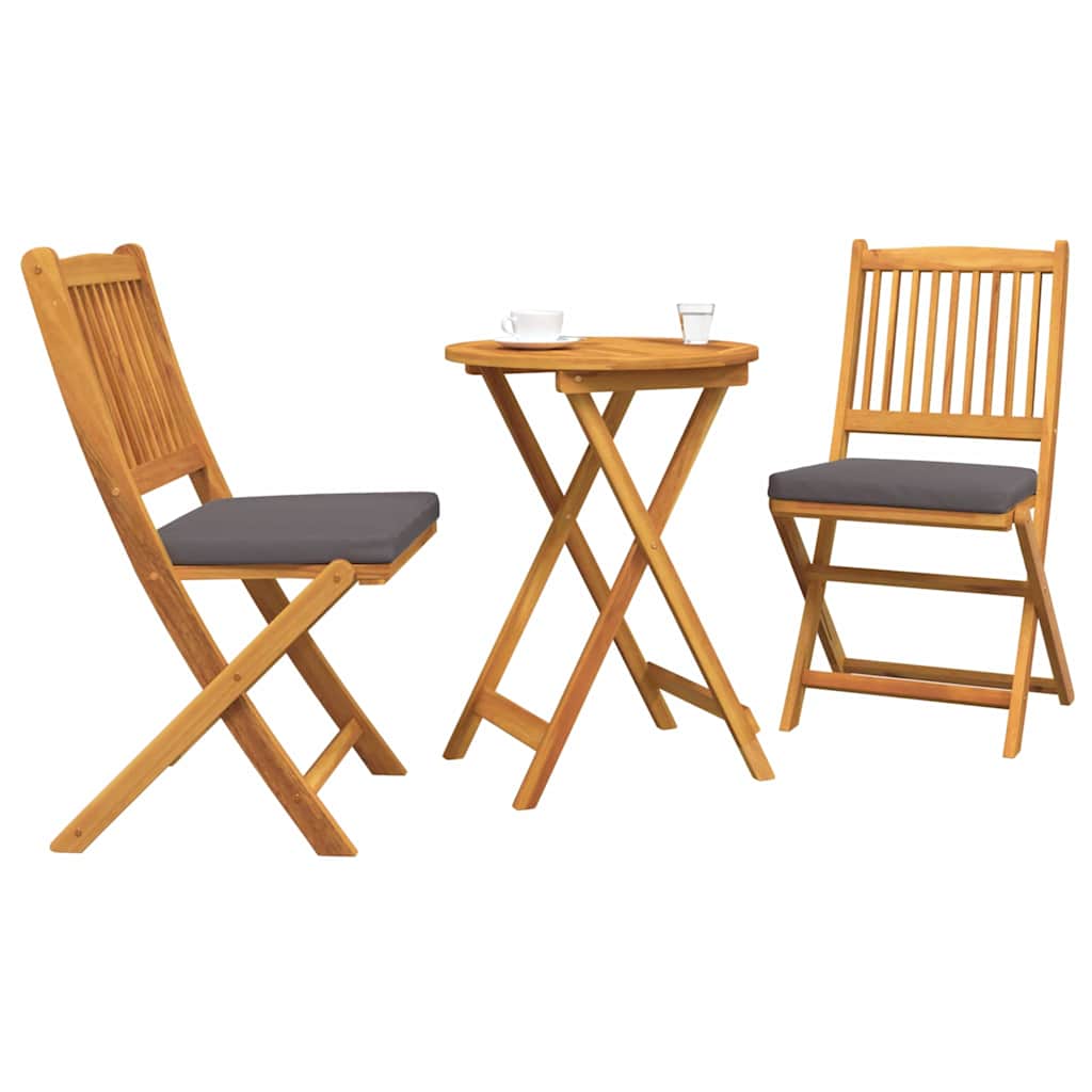 Tuin Bistro Set 3 pcs Bruin Massief Acaciahout