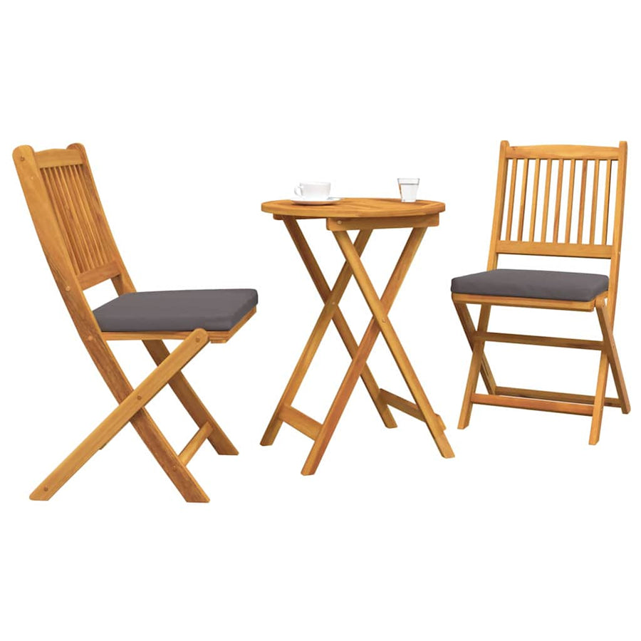 Tuin Bistro Set 3 pcs Bruin Massief Acaciahout