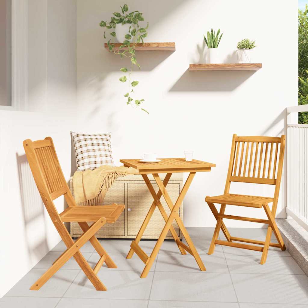 Tuin Bistro Set 3 pcs Bruin Massief Acaciahout