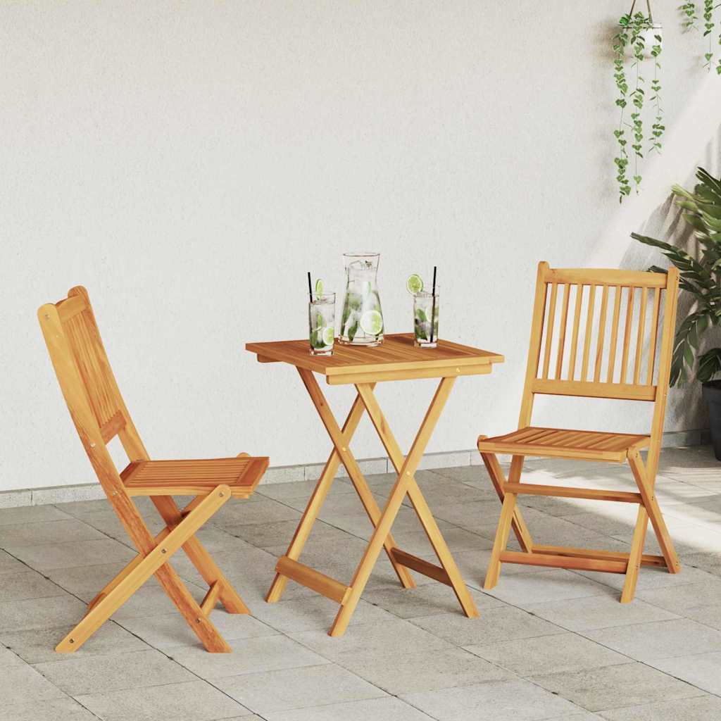 Tuin Bistro Set 3 pcs Bruin Massief Acaciahout