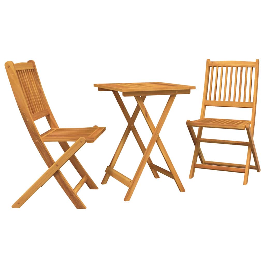Tuin Bistro Set 3 pcs Bruin Massief Acaciahout