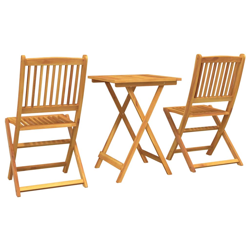 Tuin Bistro Set 3 pcs Bruin Massief Acaciahout
