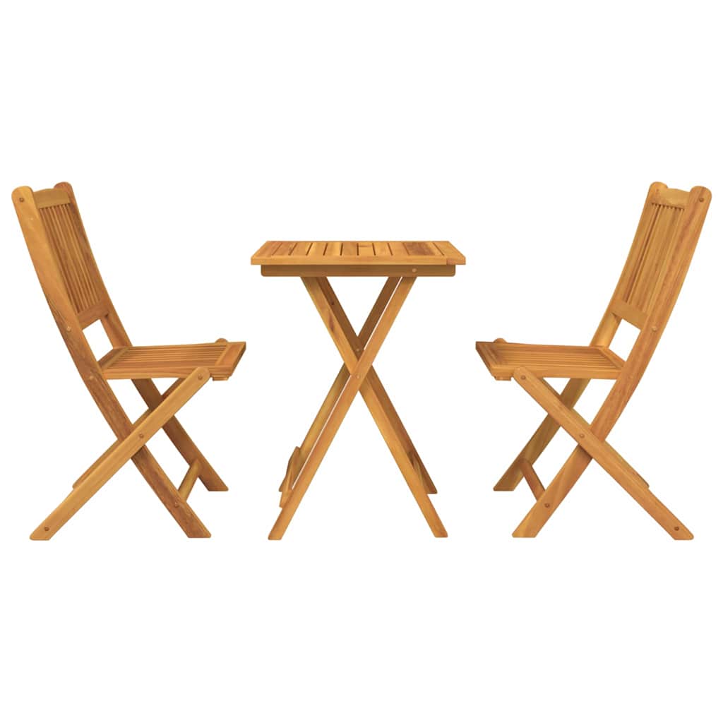 Tuin Bistro Set 3 pcs Bruin Massief Acaciahout