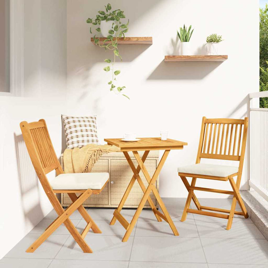 Tuin Bistro Set 3 pcs Bruin Massief Acaciahout