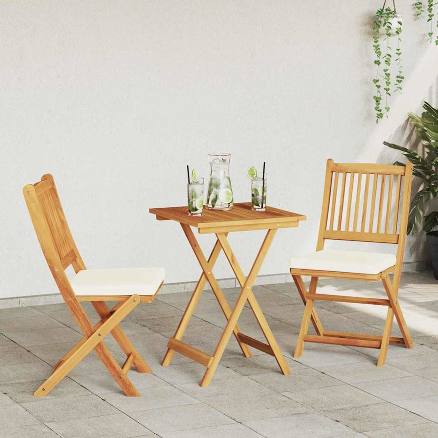 Tuin Bistro Set 3 pcs Bruin Massief Acaciahout