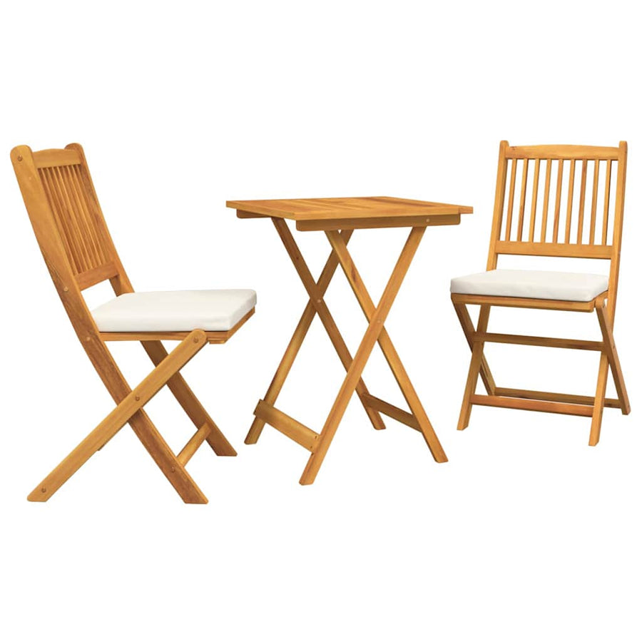 Tuin Bistro Set 3 pcs Bruin Massief Acaciahout