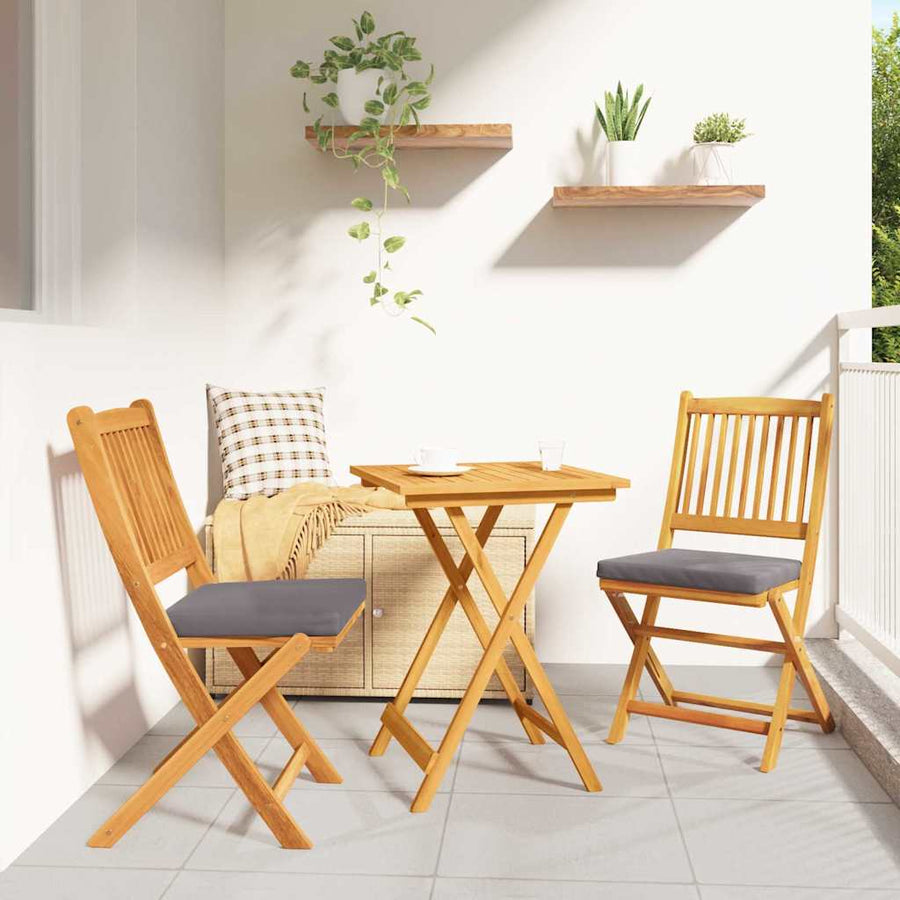 Tuin Bistro Set 3 pcs Bruin Massief Acaciahout