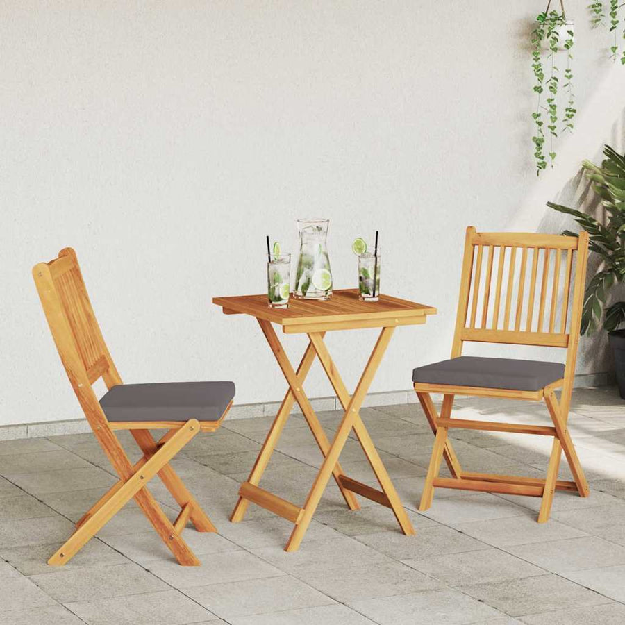 Tuin Bistro Set 3 pcs Bruin Massief Acaciahout