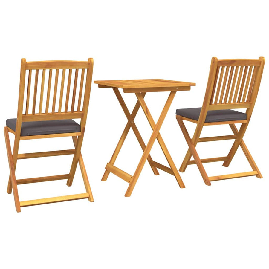 Tuin Bistro Set 3 pcs Bruin Massief Acaciahout