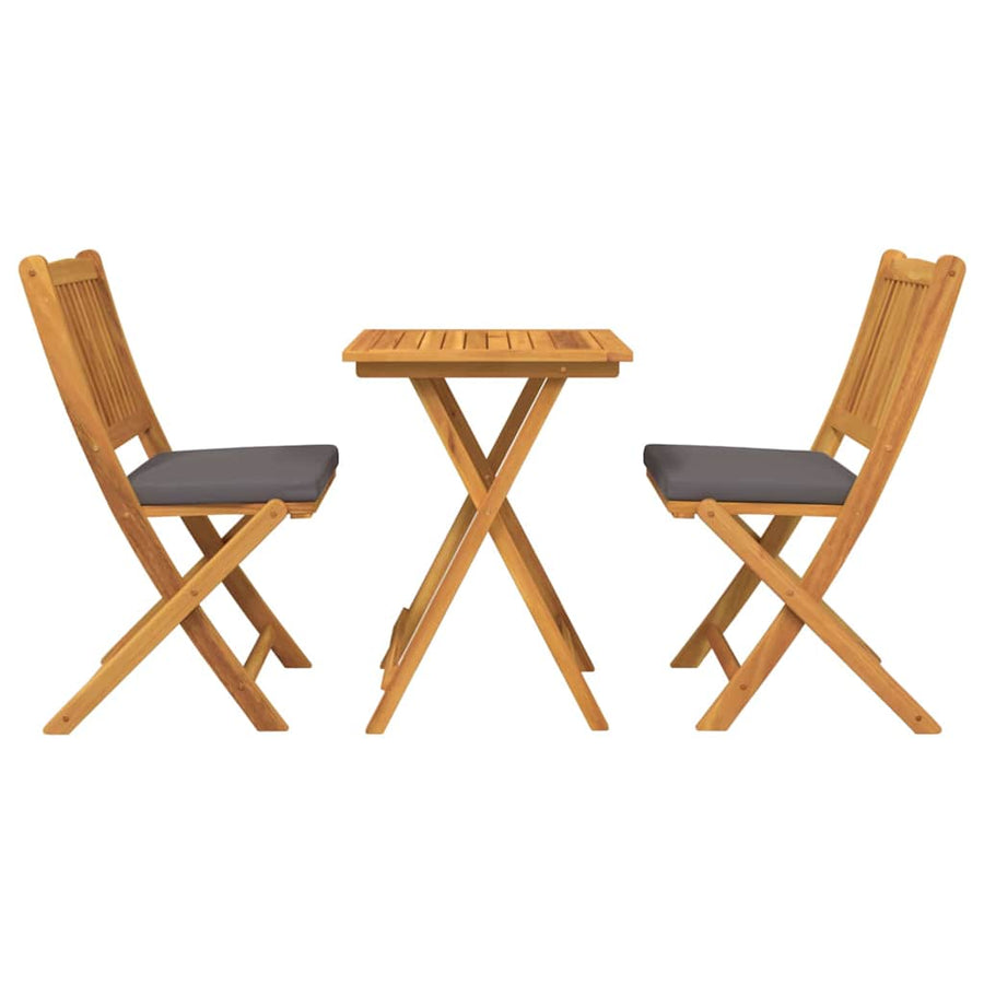 Tuin Bistro Set 3 pcs Bruin Massief Acaciahout