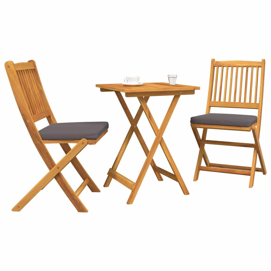 Tuin Bistro Set 3 pcs Bruin Massief Acaciahout